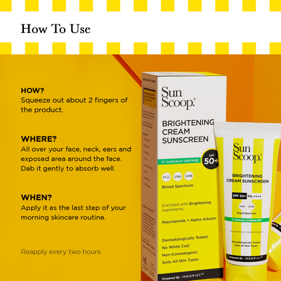 How to use sunscreen brightening