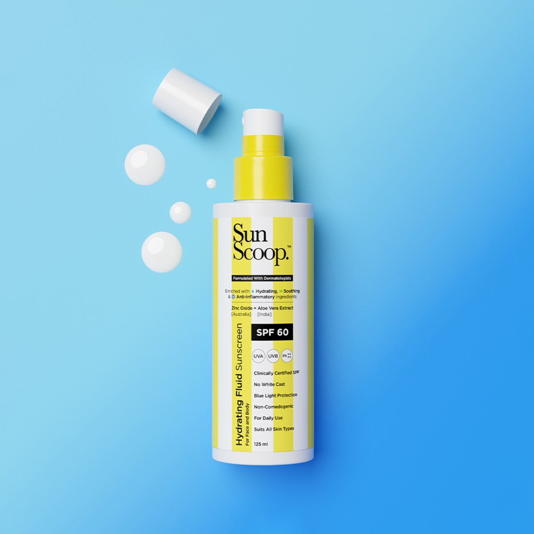 Hydrating Fluid Sunscreen for Face and Body | SPF 60, PA++++ (125ml)