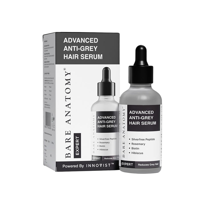 Advanced Anti-Grey Serum with Silverfree Peptide, Rosemary, Biotin - 50ml