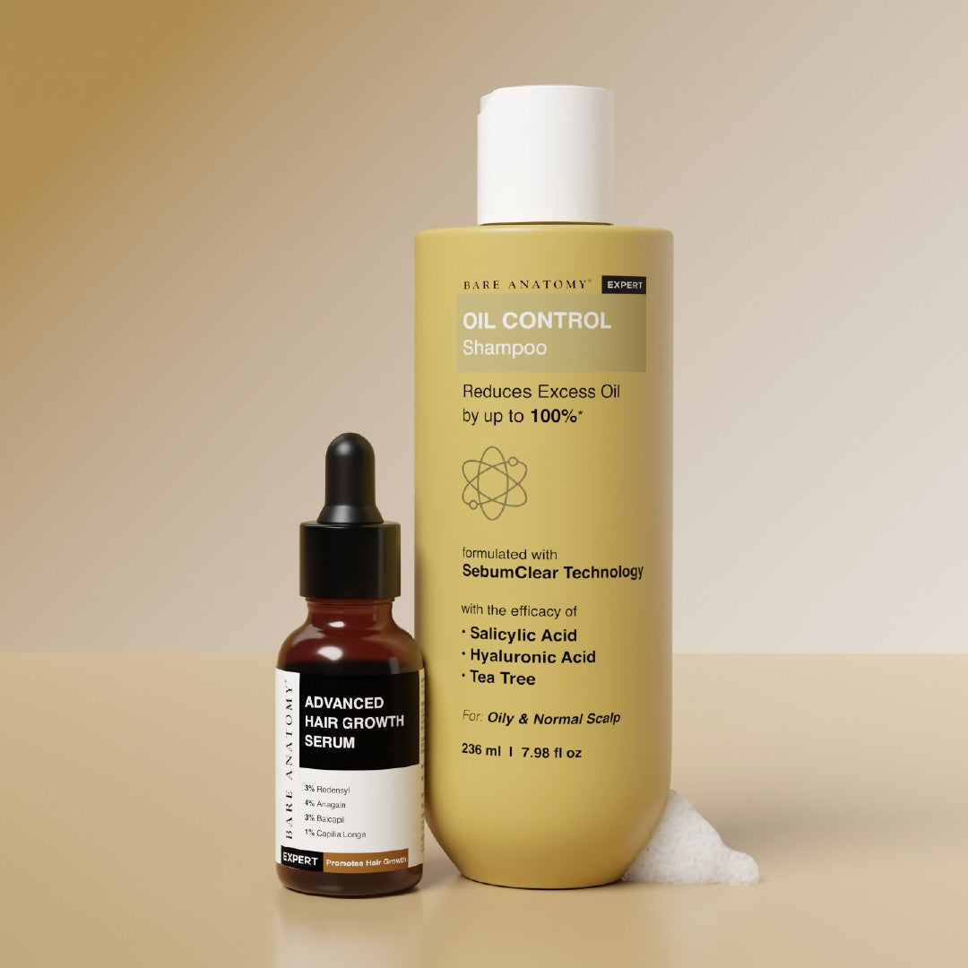 Hair Growth Serum (30 ml) & Oil Control Shampoo (236 ml) Combo