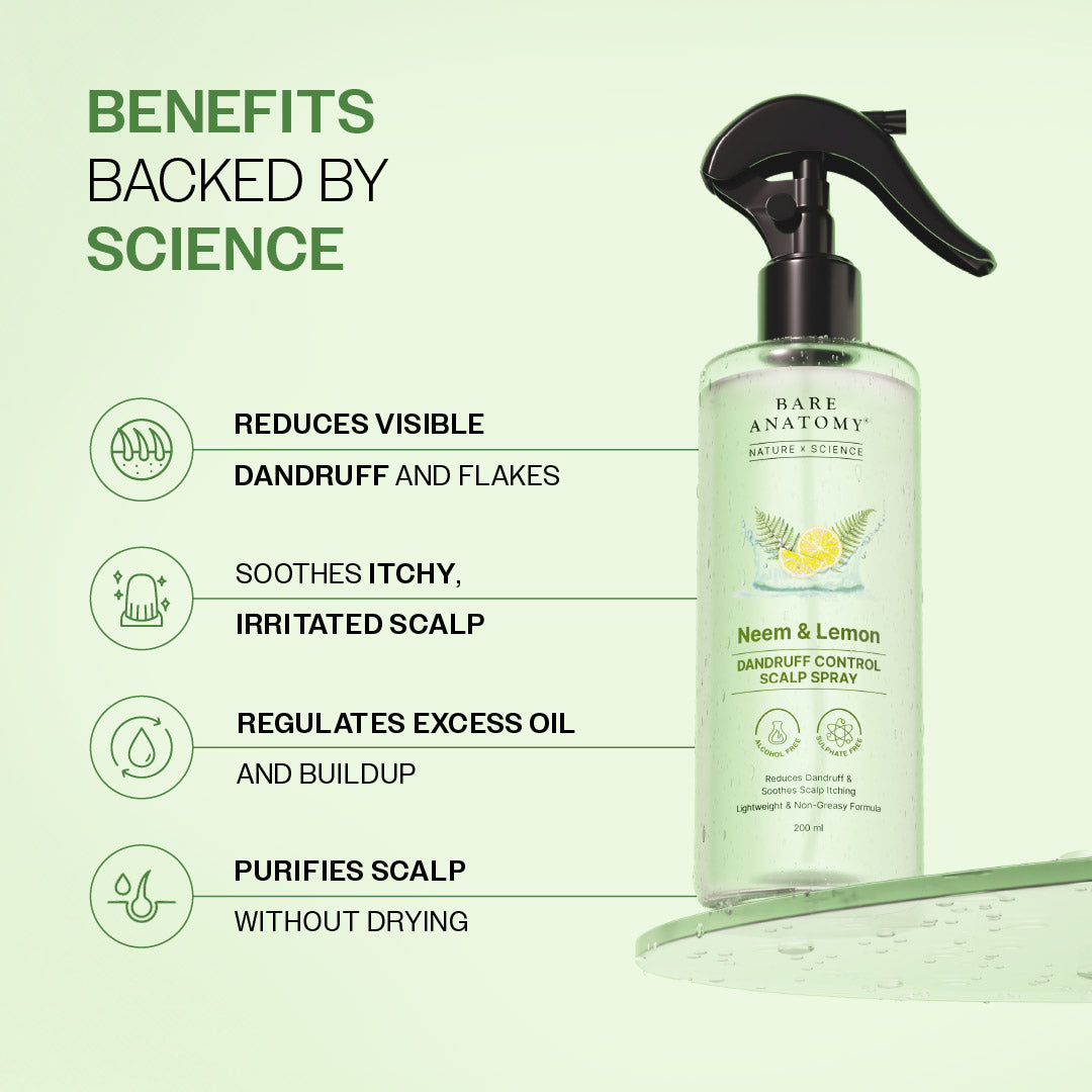 Neem & Lemon Dandruff Control Scalp Spray - 200 ml