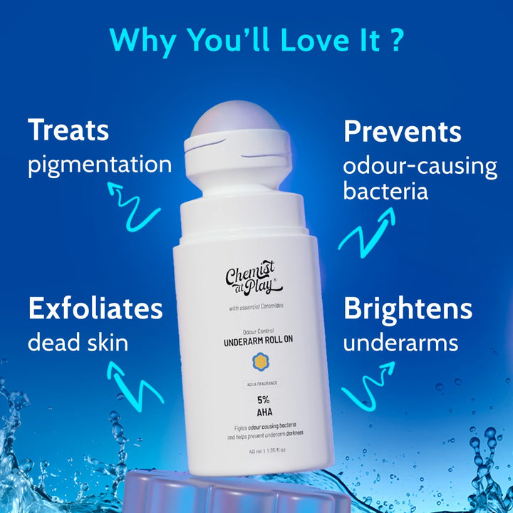 Underarm Roll On for Odour Control & Pigmentation (Peach) - 40 ml