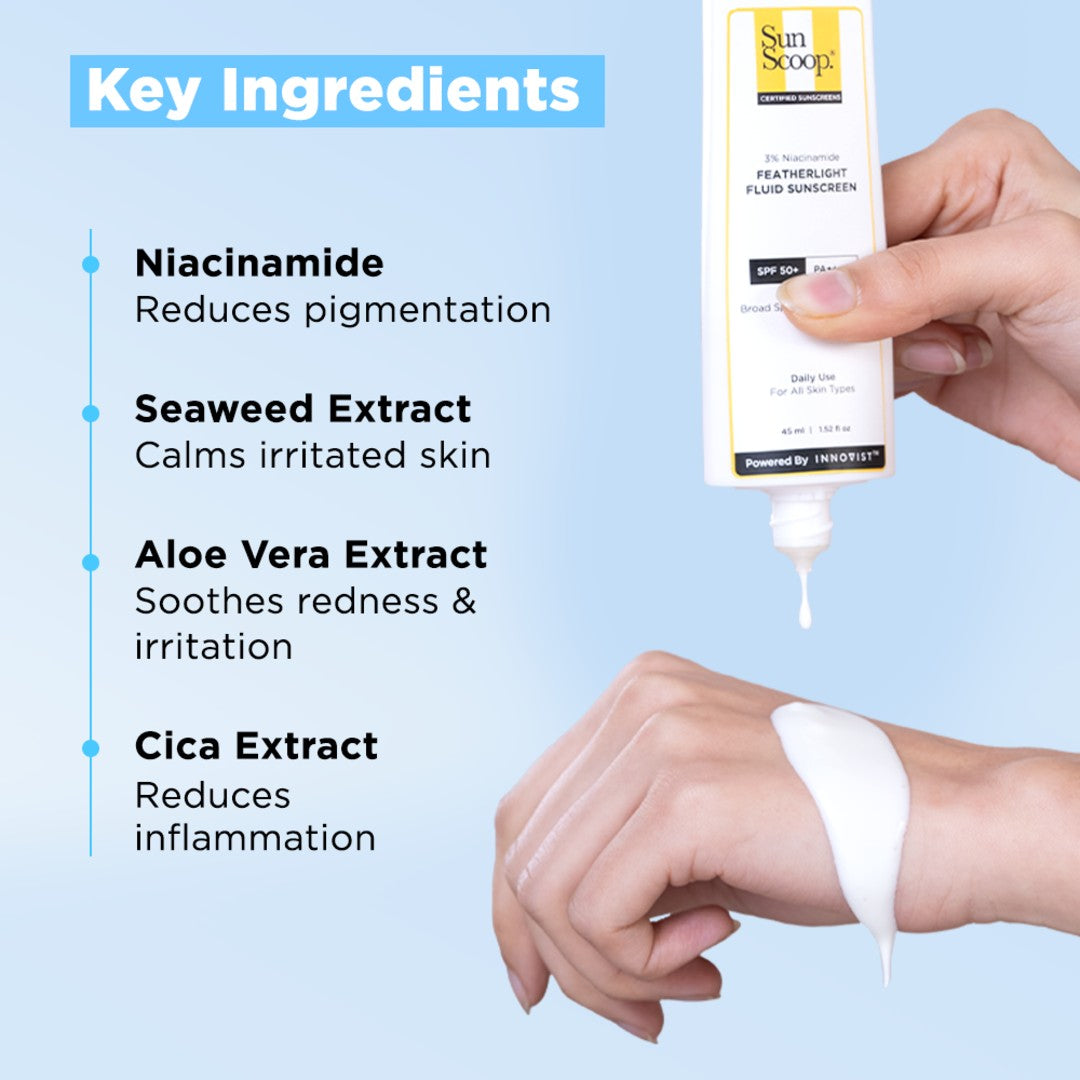 3% Niacinamide Featherlight Fluid Sunscreen SPF 50+ PA ++++ (45ml)