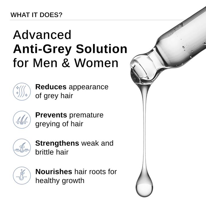 Anti-Grey Serum (50 ml) & Anti-Dandruff Shampoo (250 ml) Combo