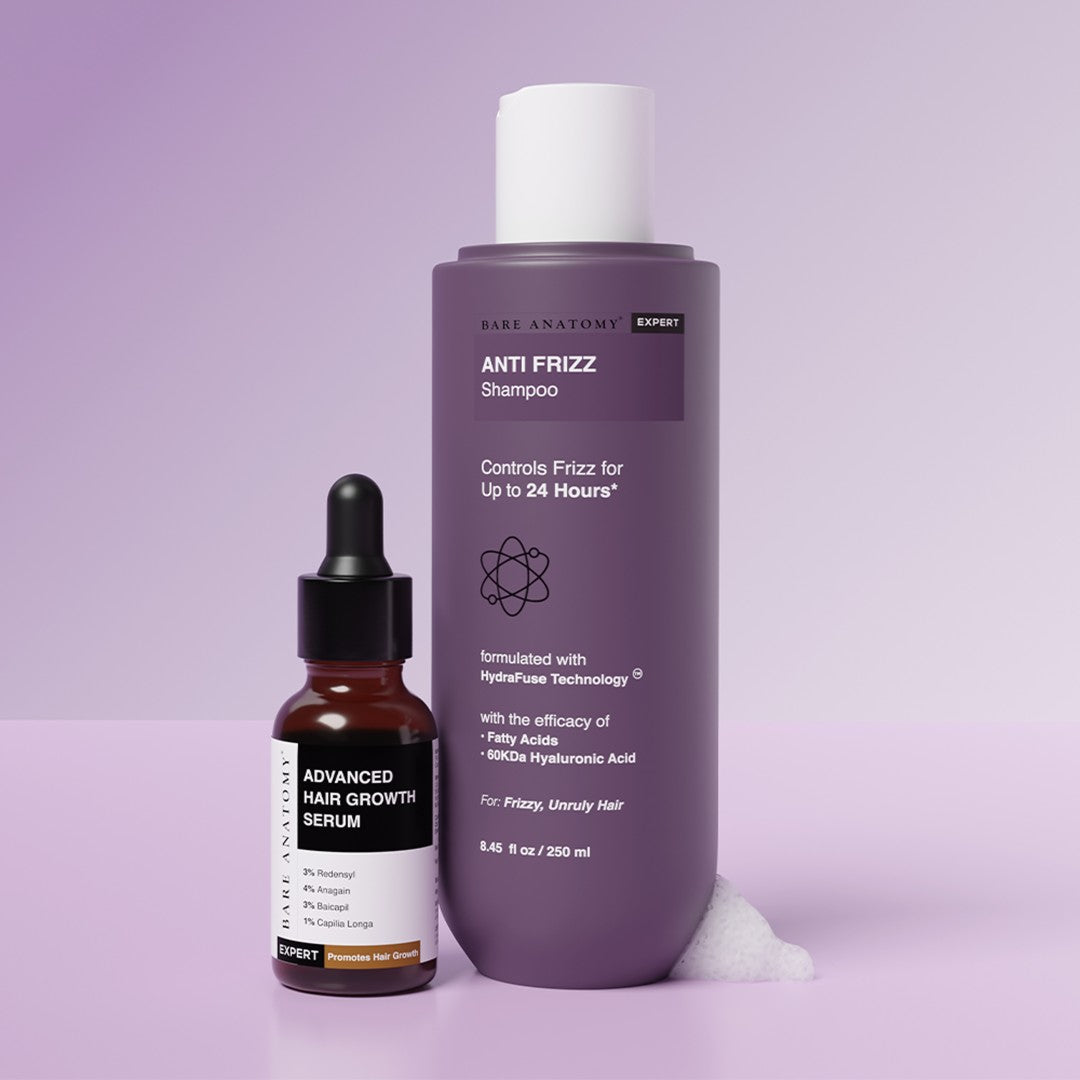 Hair Growth Serum & Anti-Frizz Shampoo Combo