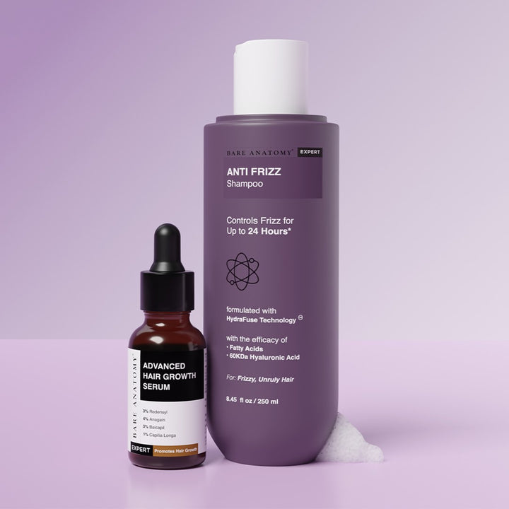 Hair Growth Serum & Anti-Frizz Shampoo Combo