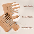 Bare Anatomy Wide Tooth Wooden Hair Comb