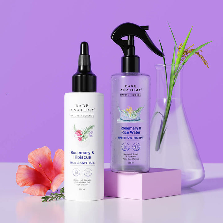 Ultimate Hair Growth Combo: Rice Water Spray + Rosemary Oil
