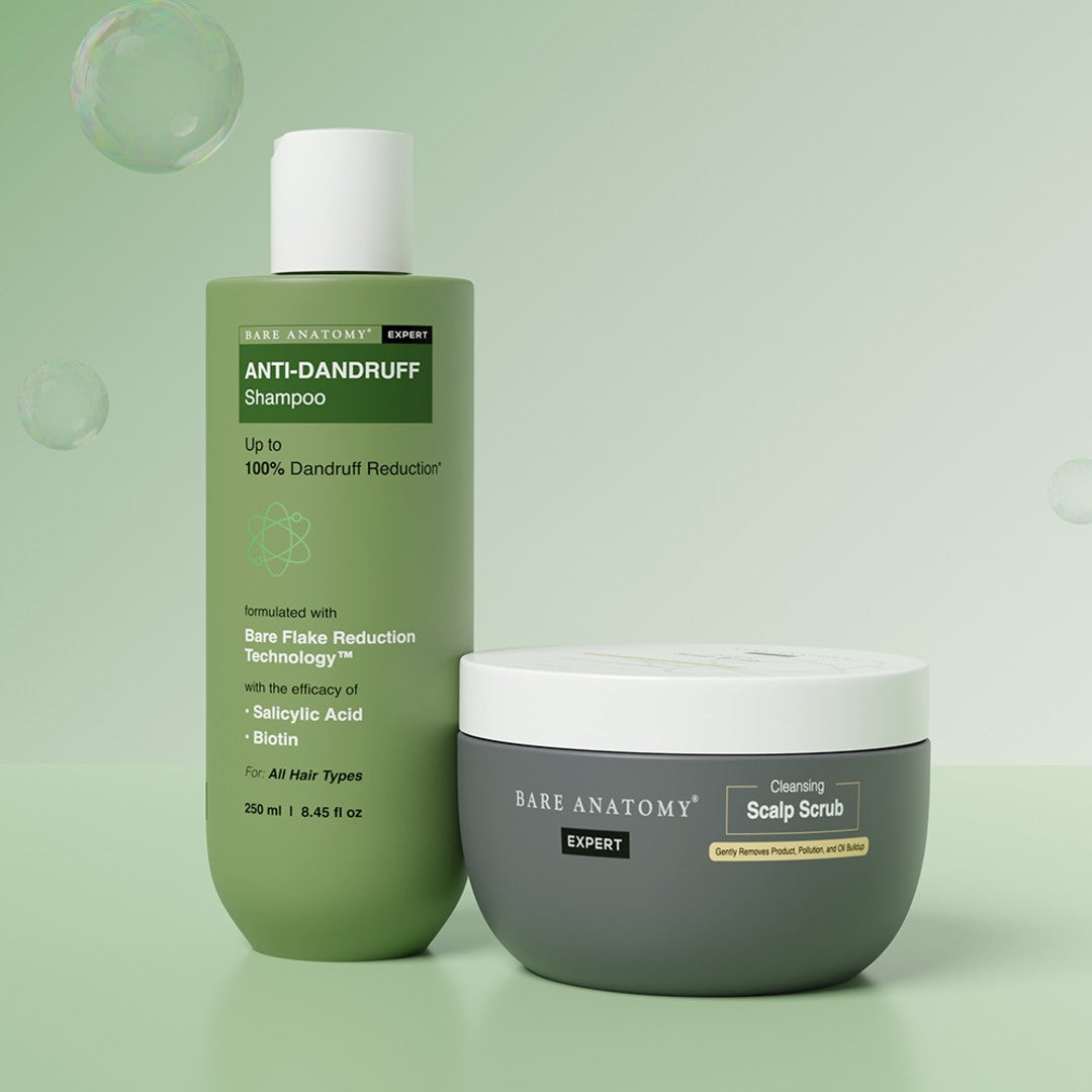 Scalp Exfoliating Scrub and Anti-Dandruff Shampoo