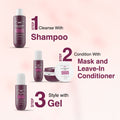 Curl Defining Kit | Shampoo 250 ml, Leave in Conditioner 140 ml & Gel 140 ml