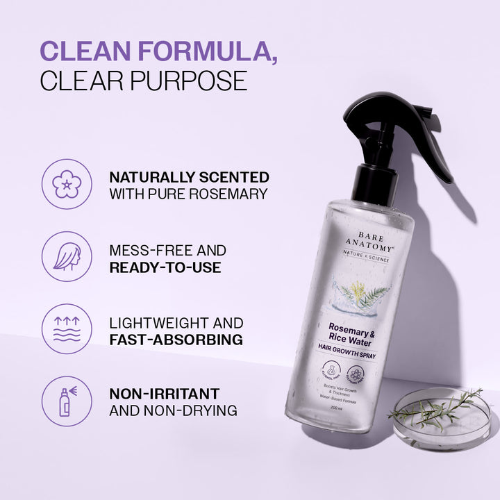 Rosemary & Rice Water Hair Growth Spray
