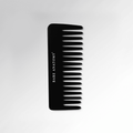 Handcrafted Wide Tooth Hair Comb For Detangling and Reduced Breakage - Black
