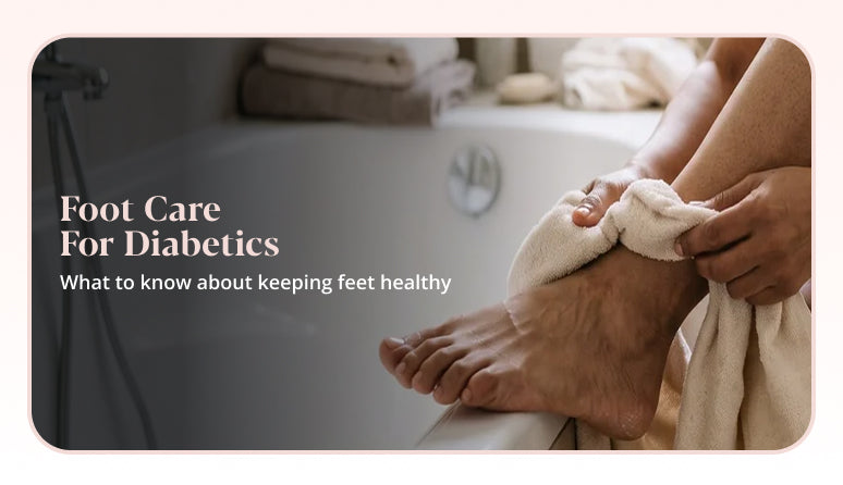 Diabetic foot care with gentle cleaning and moisturizing