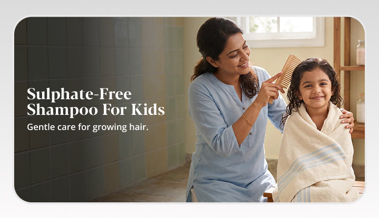 Sulphate-free shampoo for kids for gentle hair cleansing and care.