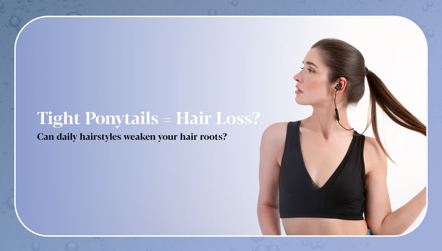 Hair loss from tight pony tails