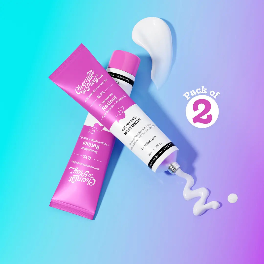 0.1% Retinol Night Cream - 30 gm | Pack of 2