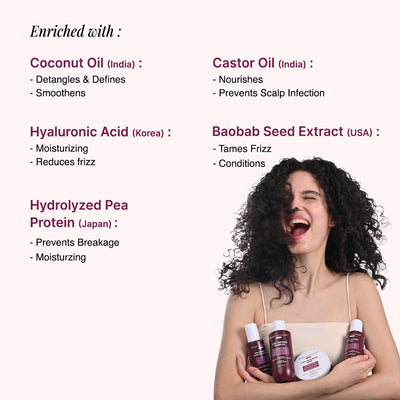 Curl Defining Kit - (Shampoo I Leave-in Conditioner I Mask I Gel)