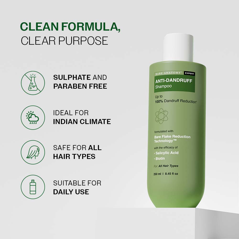 Anti Dandruff Shampoo with Salicylic Acid & Biotin- 250ml | Pack of 2