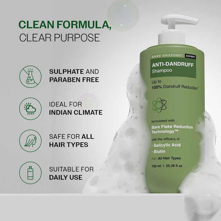 Anti Dandruff Shampoo with Salicylic Acid & Biotin- 750ml