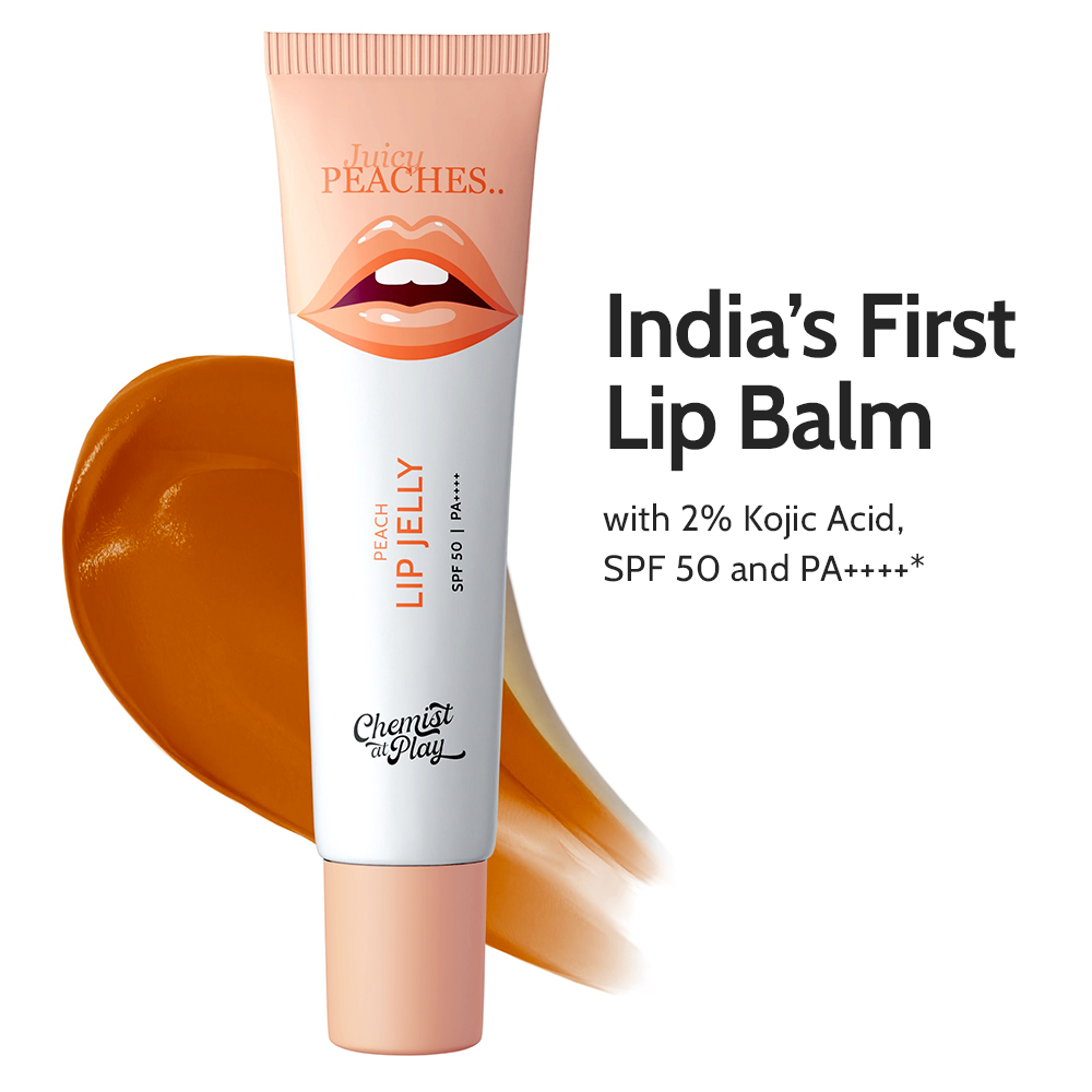 Ceramides + 2% Kojic Acid Tinted Lip Balm (Peach) | SPF 50, PA++++