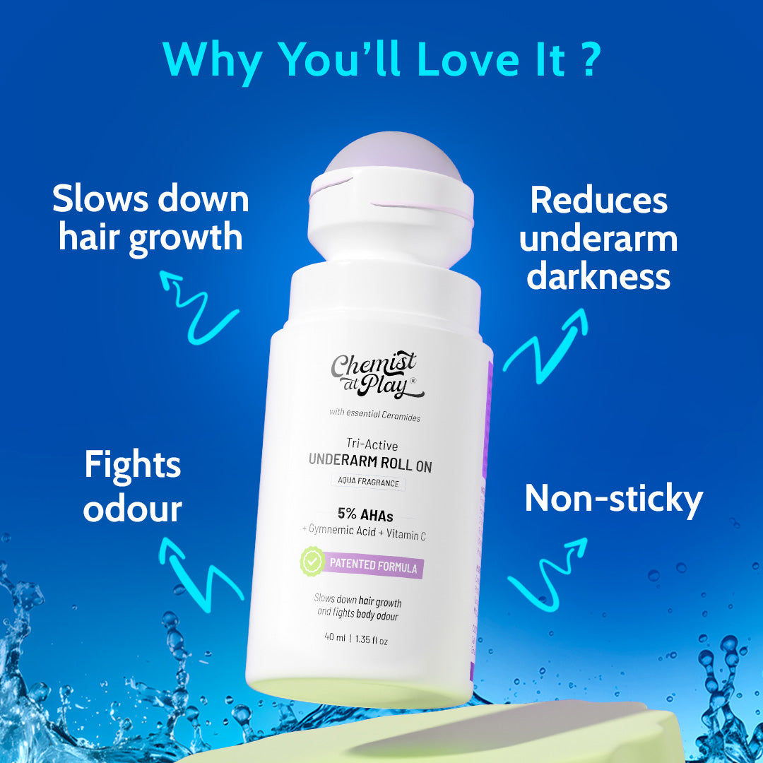 Tri-Active Underarm Roll On for Hair Growth Reduction