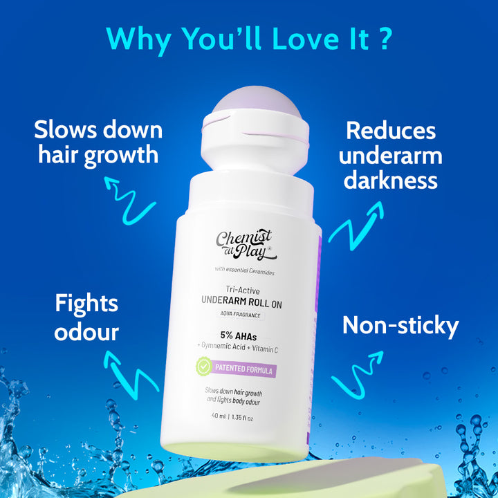 Tri-Active Underarm Roll On for Hair Growth Reduction