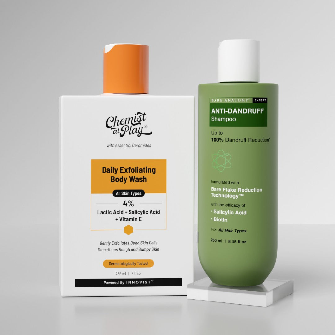 Anti-Dandruff Shampoo (250 ml) & Exfoliating Body Wash (236 ml) Combo