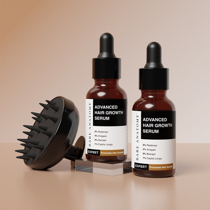 Hair Growth Serum (Pack of 2) & Scalp Massager Hair Growth Combo
