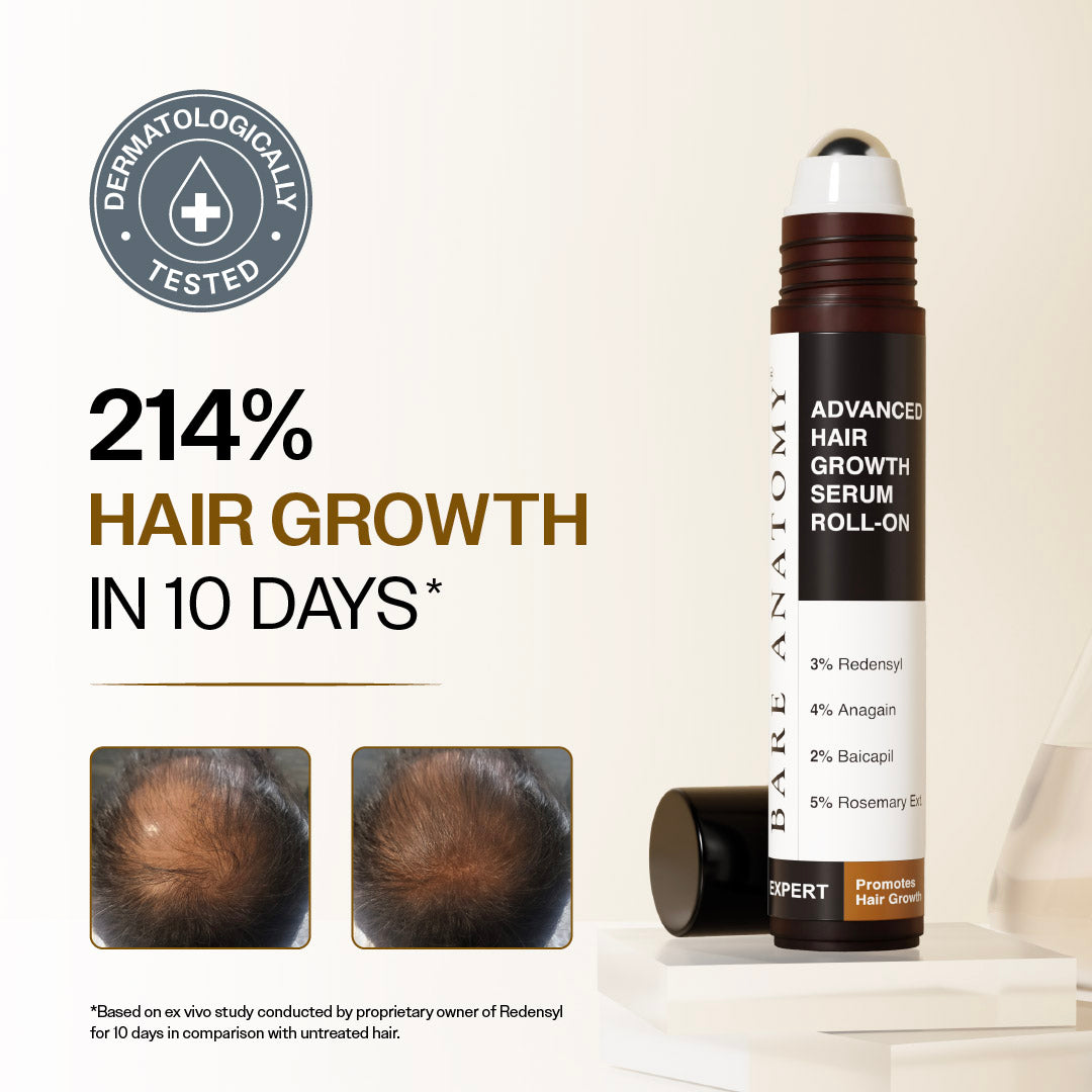 Hair Growth & Strength Combo (Hair Growth Serum Roll On - 25 ml | Anti-Hairfall Shampoo - 250 ml)