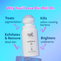 Daily Exfoliation Trio (Aqua & Fragrance Free Underarm Roll On - 40ml + 40ml | Exfoliating Body Wash - 236 ml)