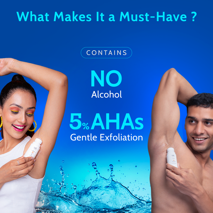 Underarm Roll On for Odour Control & Pigmentation - Aqua & Fragrance Free | Pack of 2