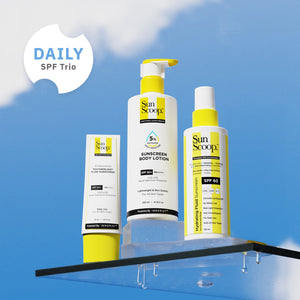 3% Niacinamide Featherlight Fluid Sunscreen (45 ml) + 5% Niacinamide Sunscreen Body Lotion (200 ml) + Hydrating Fluid Sunscreen (200 ml) combo