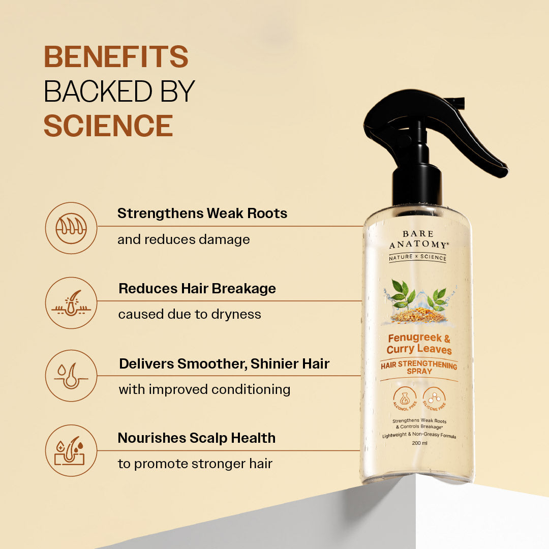 Fenugreek & Curry Leaves Hair Strengthening Spray - 200 ml