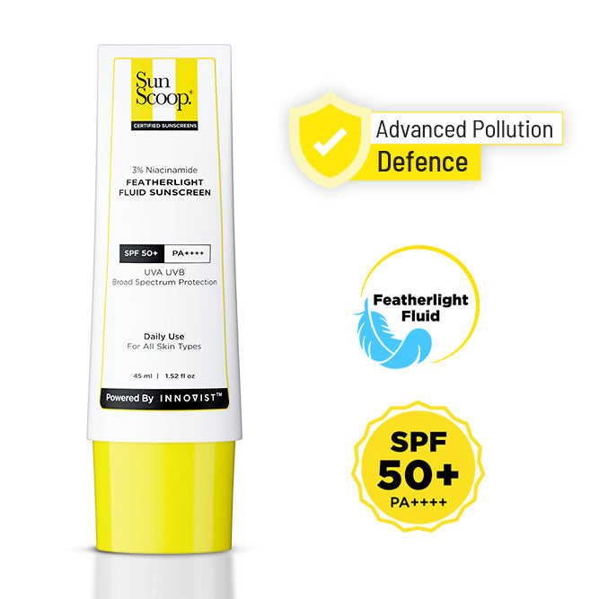 3% Niacinamide Featherlight Fluid Sunscreen| SPF 50+ PA++++| In-Vivo Tested - 45ml