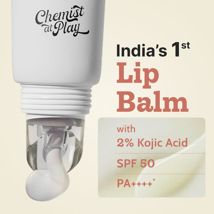 2% Kojic Acid Tinted Lip Balm SPF 50 PA++++ (Vanilla) | Chemist At Play 2% Kojic Acid Tinted Lip Balm SPF 50 PA++++ (Vanilla) | Chemist At Play