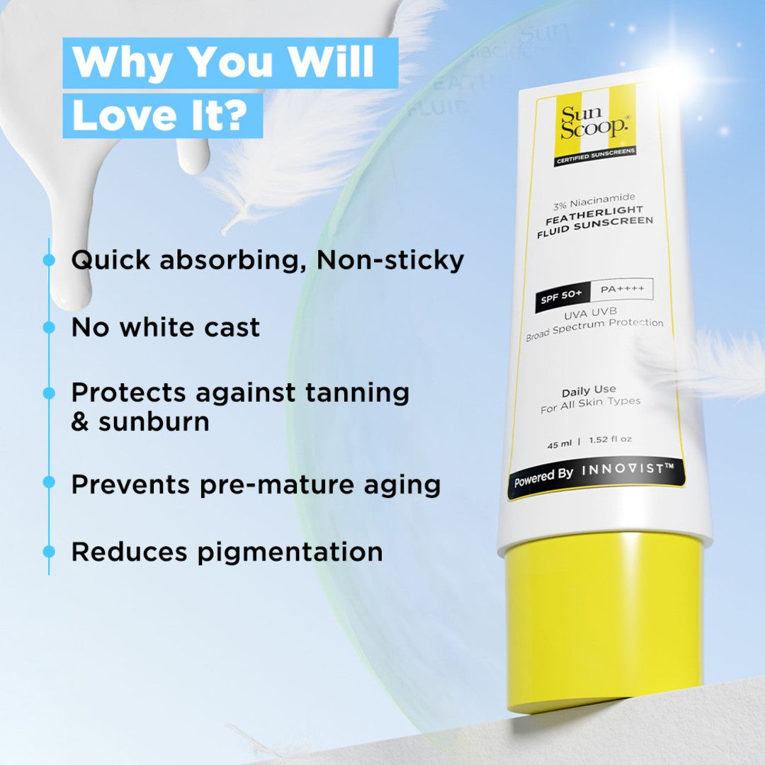 3% Niacinamide Featherlight Fluid Sunscreen SPF 50+ PA ++++ (45ml)