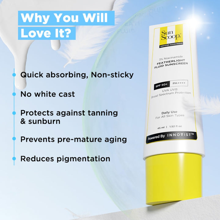 3% Niacinamide Featherlight Fluid Sunscreen SPF 50+ PA ++++ (45ml)