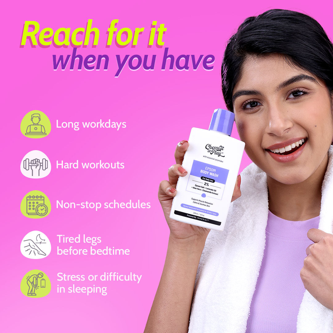 Epsom Salt Body Wash with Lavender Oil & Aloe Vera - 236 ml