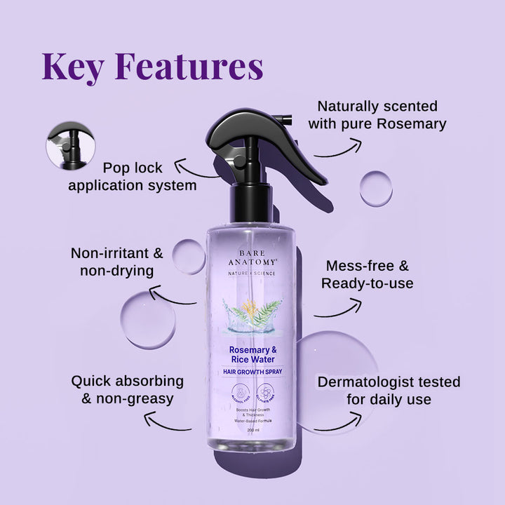 Rosemary & Rice Water Hair Growth Spray