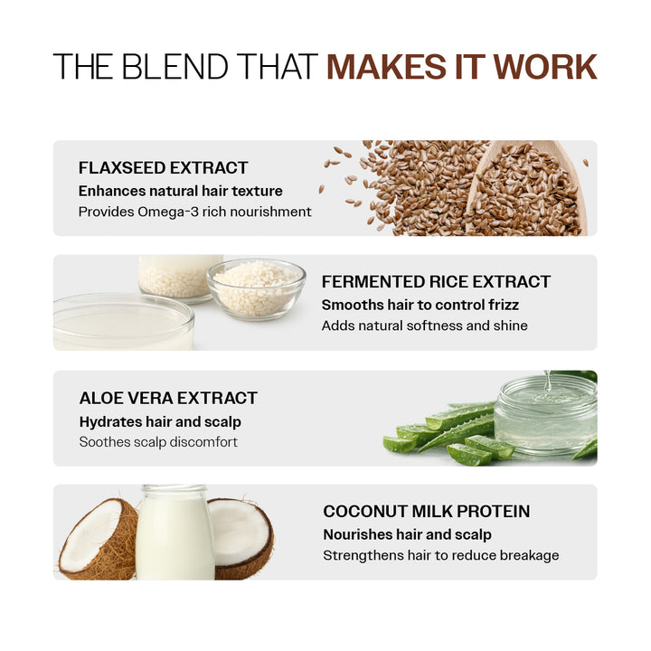 Flaxseed & Rice Water Hair Gel to Control Frizz & Provide Nourishment - 300 ml