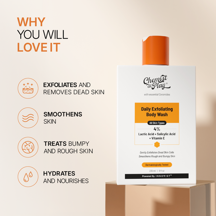 Anti-Hair Fall Shampoo (250 ml) & Exfoliating Body Wash (236 ml) Combo