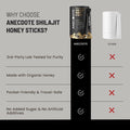 100% Pure Himalayan Shilajit Honey Sticks With Organic Honey & Saffron - 30 Sticks
