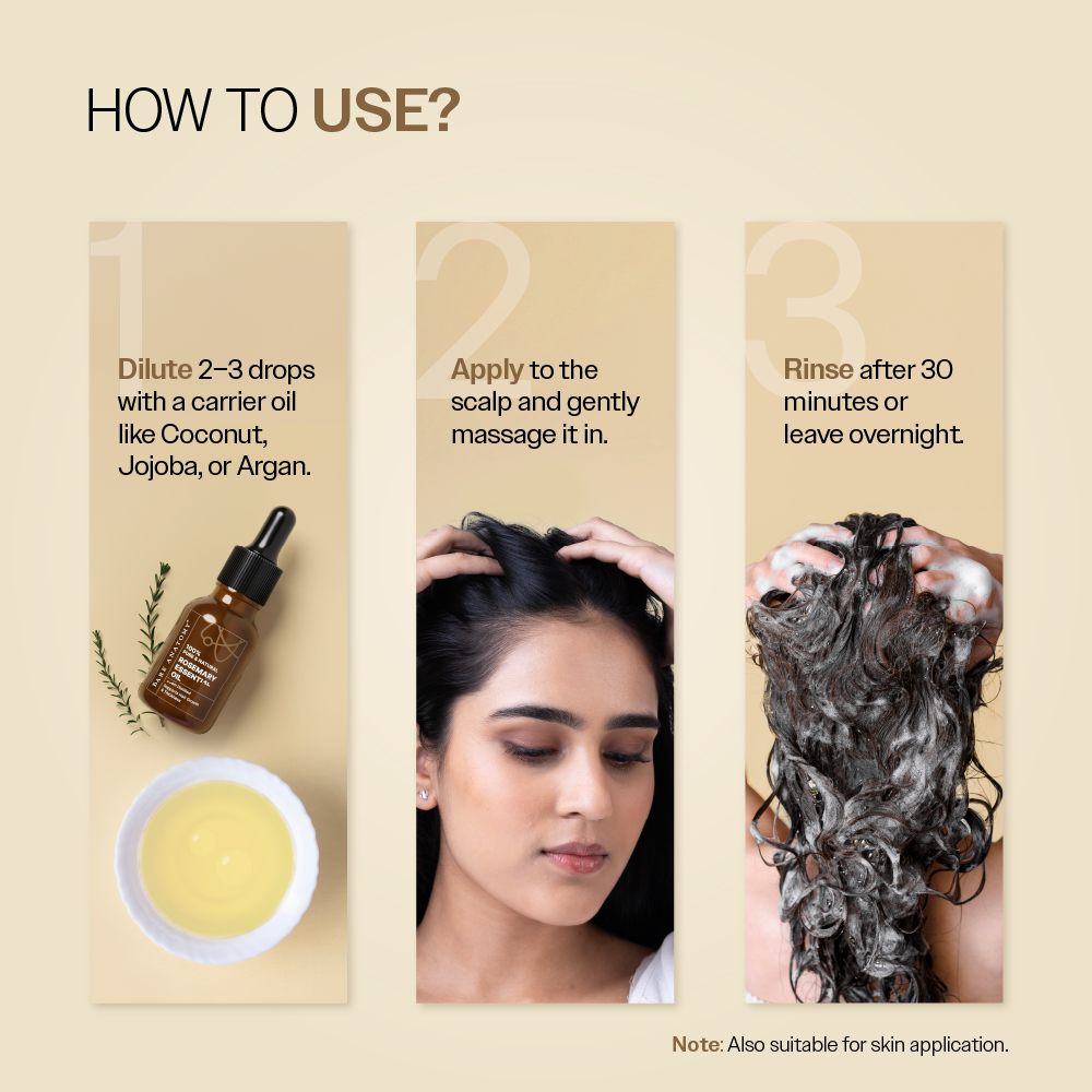Steps to use Rosemary Essential Oil