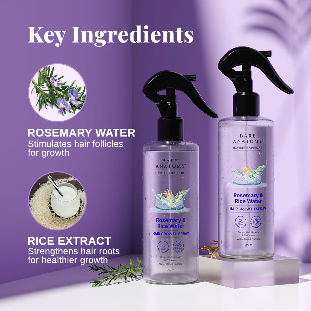 Rosemary & Rice Water Hair Growth Spray