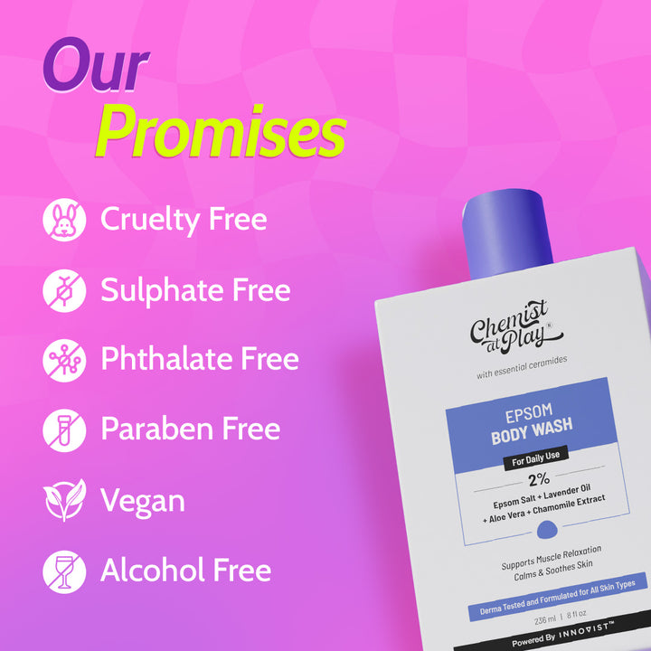 Epsom Salt Body Wash with Lavender Oil & Aloe Vera - 236 ml