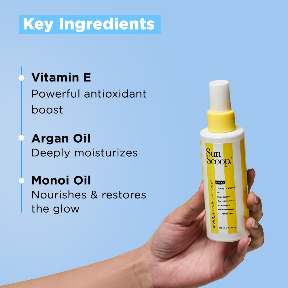 Invisible Sunscreen Spray for Body | SPF 60, PA++++  (125ml)