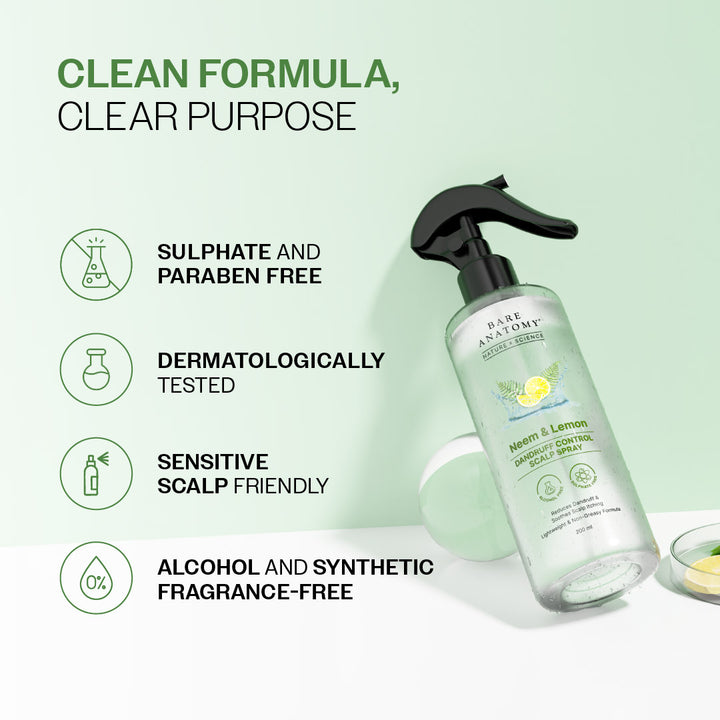 Neem & Lemon Dandruff Control Scalp Spray - 200 ml