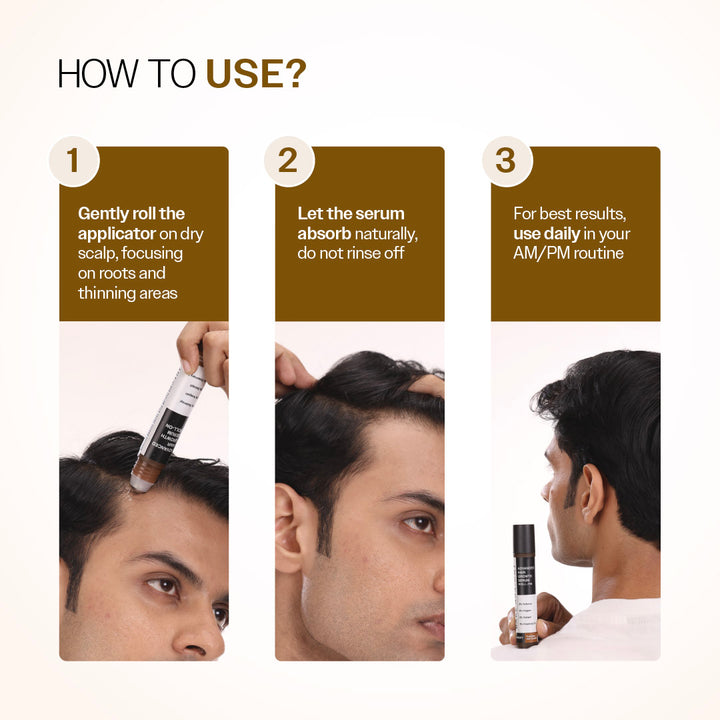 Advanced Hair Growth Serum Roll-On with Redensyl, Rosemary & Rice Water- 25 ml