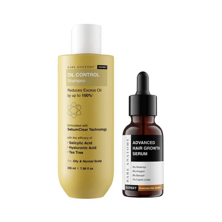 Hair Growth Serum (30 ml) & Oil Control Shampoo (236 ml) Combo
