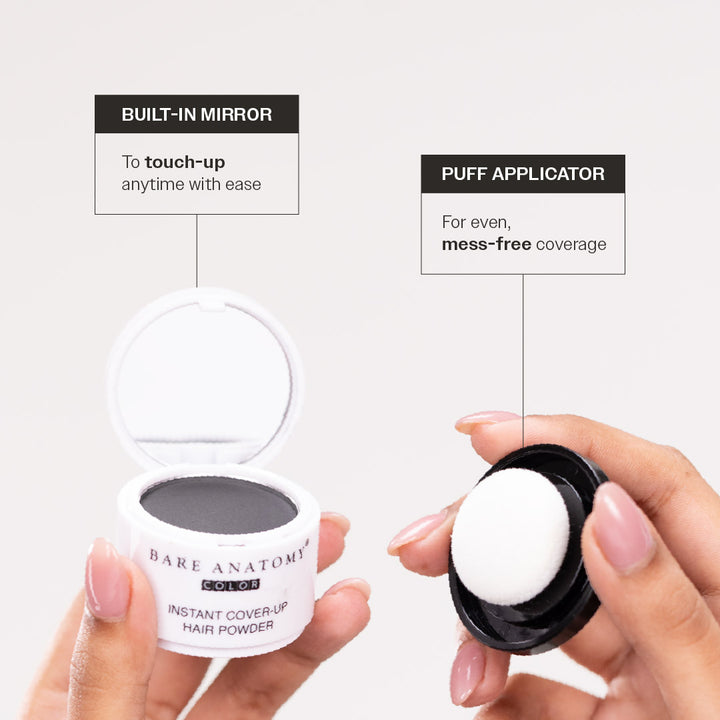 Instant Hair Cover-Up Powder (Black Color) - 4g